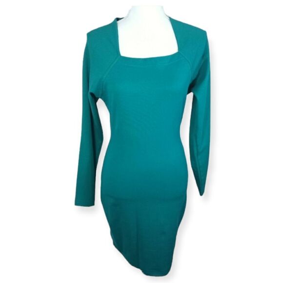 BRASS PLUM GREEN MIDI DRESS SZ.S EUC - Picture 1 of 8